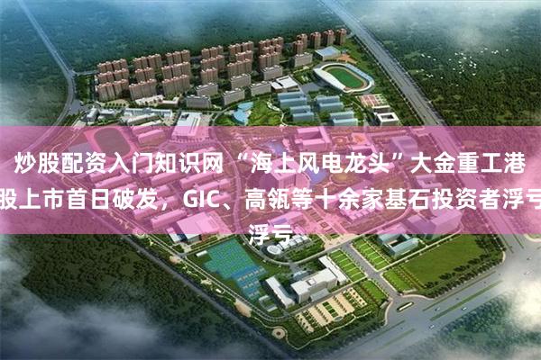炒股配资入门知识网 “海上风电龙头”大金重工港股上市首日破发，GIC、高瓴等十余家基石投资者浮亏