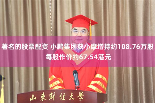 著名的股票配资 小鹏集团获小摩增持约108.76万股 每股作价约67.54港元