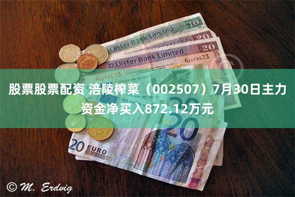 股票股票配资 涪陵榨菜（002507）7月30日主力资金净买入872.12万元