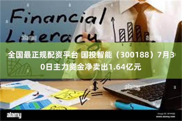 全国最正规配资平台 国投智能(300188)7月30日主力资金净卖出1.64亿元