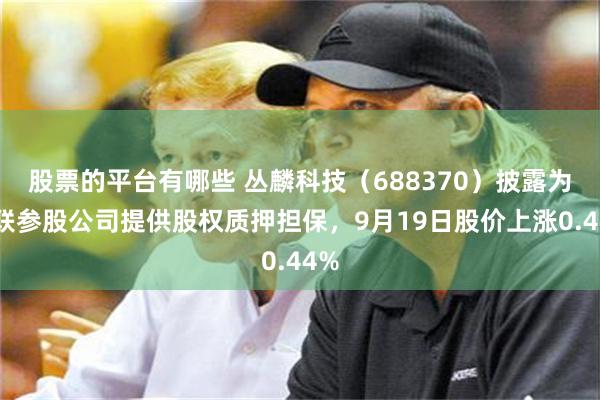 股票的平台有哪些 丛麟科技（688370）披露为关联参股公司提供股权质押担保，9月19日股价上涨0.44%
