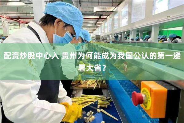 配资炒股中心入 贵州为何能成为我国公认的第一避暑大省？