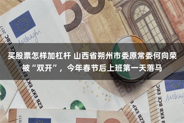 买股票怎样加杠杆 山西省朔州市委原常委何向荣被“双开”，今年春节后上班第一天落马