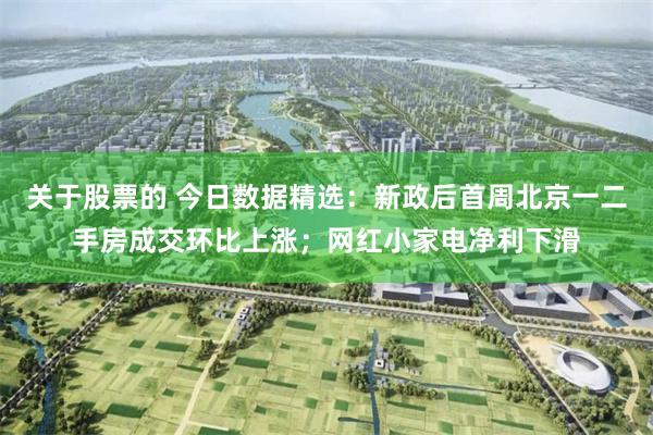关于股票的 今日数据精选：新政后首周北京一二手房成交环比上涨；网红小家电净利下滑