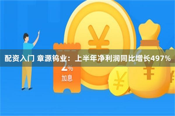 配资入门 章源钨业：上半年净利润同比增长497%