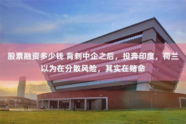 股票融资多少钱 背刺中企之后，投奔印度，荷兰以为在分散风险，其实在赌命
