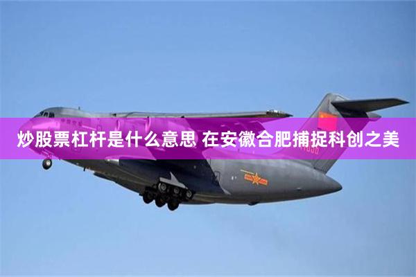 炒股票杠杆是什么意思 在安徽合肥捕捉科创之美