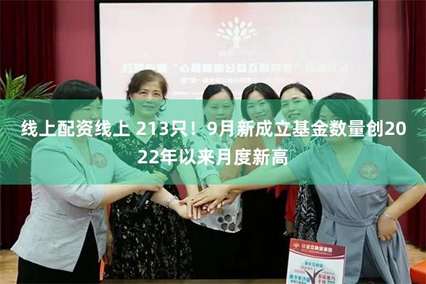 线上配资线上 213只！9月新成立基金数量创2022年以来月度新高