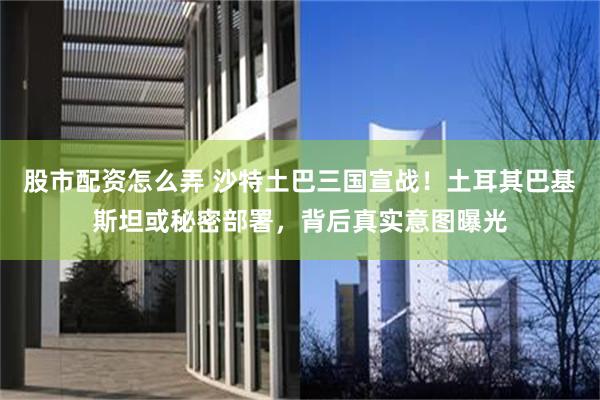 股市配资怎么弄 沙特土巴三国宣战！土耳其巴基斯坦或秘密部署，背后真实意图曝光